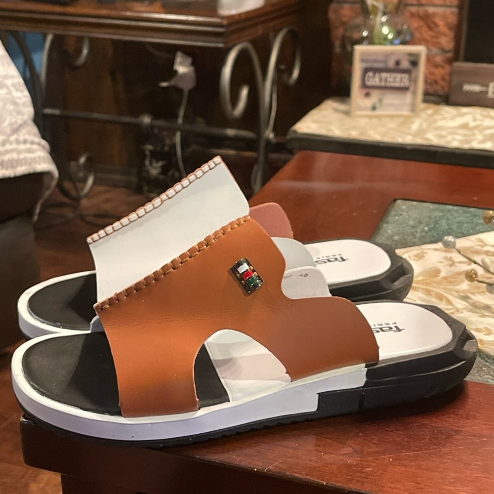 Men Summer Sandals Original Slip-on Casual Sandals Fashion Men Slippers Size 46 - Picture 2 of 12